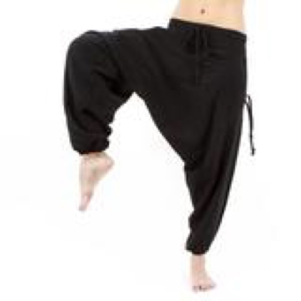 Black Summer Flair Harem Pants by Buddha Pants - Picture 6 of 8